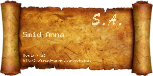 Smid Anna névjegykártya