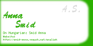 anna smid business card